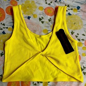Yellow Reversible Crop Top